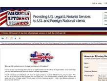 Tablet Screenshot of americanattorneyservices.co.uk